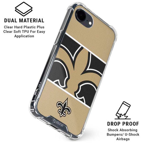 NFL New Orleans Saints Zone Block iPhone 16e Clear Case