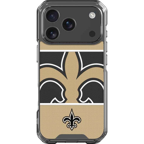 NFL New Orleans Saints Zone Block iPhone 18 Pro Clear Case
