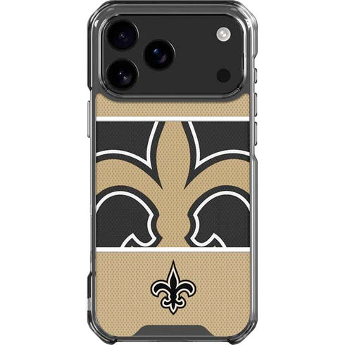 NFL New Orleans Saints Zone Block iPhone 18 Pro Max Clear Case