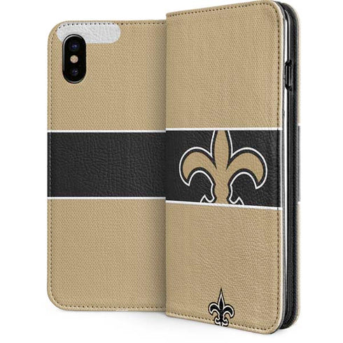 NFL New Orleans Saints Zone Block iPhone 8 Folio Case