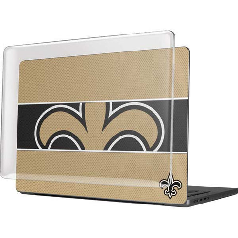 NFL New Orleans Saints Zone Block MacBook Pro 14in (2021-24) Case plus Skin
