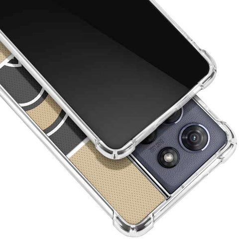 NFL New Orleans Saints Zone Block Moto G 5G (2025) Clear Case