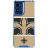 NFL New Orleans Saints Zone Block Moto G 5G (2024) Clear Case