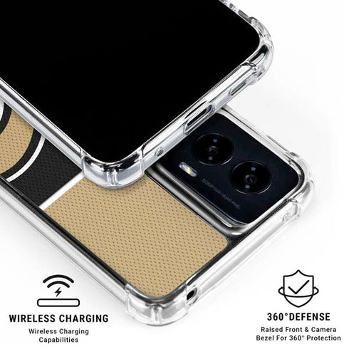 NFL New Orleans Saints Zone Block Moto G Power 5G (2024) Clear Case