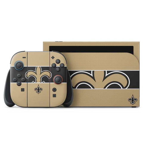NFL New Orleans Saints Zone Block Nintendo Switch 2 (2025) with Joy-Con Skin