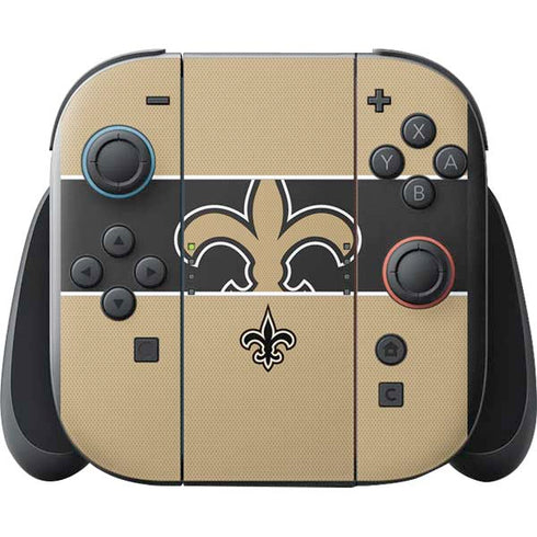 NFL New Orleans Saints Zone Block Nintendo Switch 2 (2025) with Joy-Con Skin