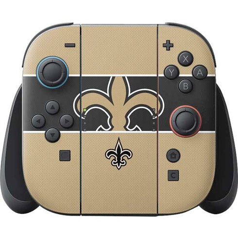 NFL New Orleans Saints Zone Block Nintendo Switch 2 (2025) Joy-Con Controller Skin