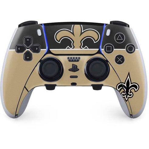 NFL New Orleans Saints Zone Block PS5 DualSense Edge Pro Controller Skin