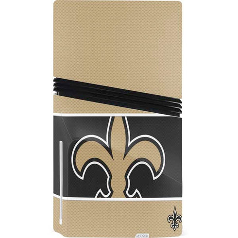 NFL New Orleans Saints Zone Block PS5 Pro Disk Console Skin