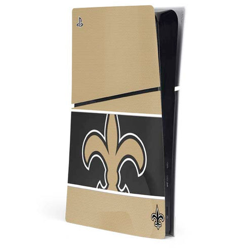 NFL New Orleans Saints Zone Block PS5 Slim Digital Edition Console Skin