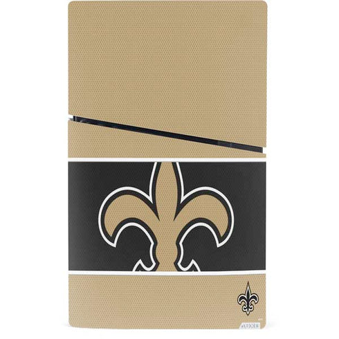 NFL New Orleans Saints Zone Block PS5 Slim Digital Edition Console Skin