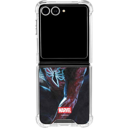 Marvel Spiderman New Suit Spiderman Galaxy Z Flip7 Clear Case