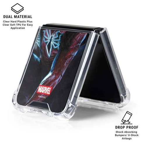Marvel Spiderman New Suit Spiderman Galaxy Z Flip7 Clear Case