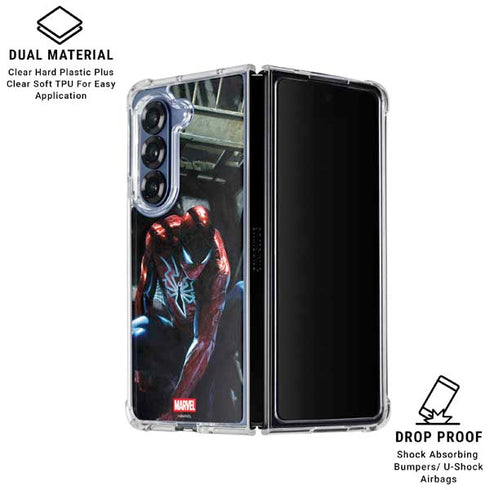Marvel Spiderman New Suit Spiderman Galaxy Z Fold7 Clear Case