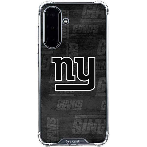 NFL New York Giants Black & White Galaxy A36 5G Clear Case