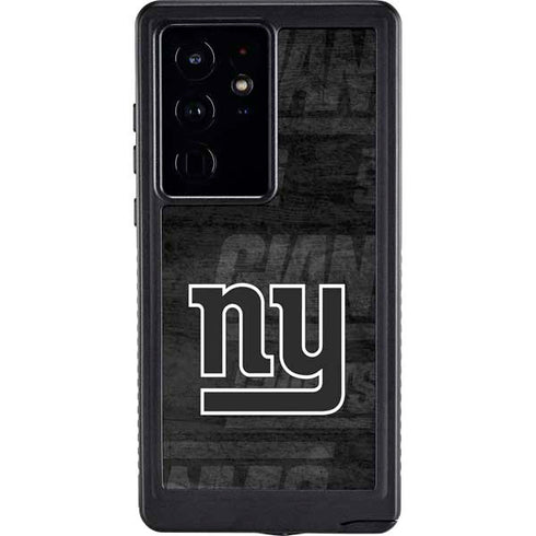 NFL New York Giants Black & White Galaxy S24 Ultra Waterproof Case