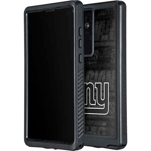 NFL New York Giants Black & White Galaxy S24 Ultra Waterproof Case
