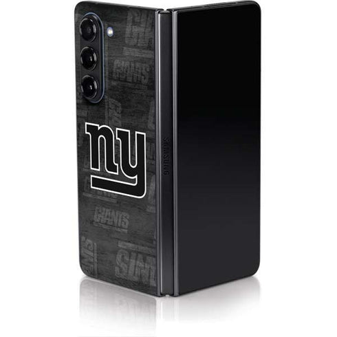 NFL New York Giants Black & White Galaxy Z Fold5 5G Skin