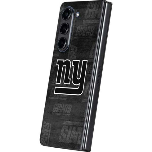 NFL New York Giants Black & White Galaxy Z Fold5 5G Skin