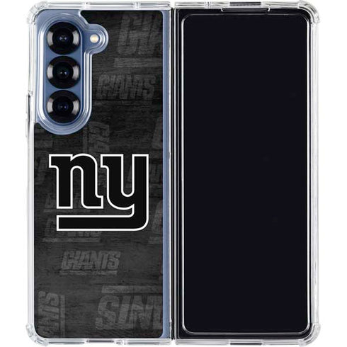 NFL New York Giants Black & White Galaxy Z Fold6 Clear Case