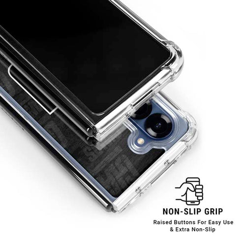 NFL New York Giants Black & White Galaxy Z Fold6 Clear Case