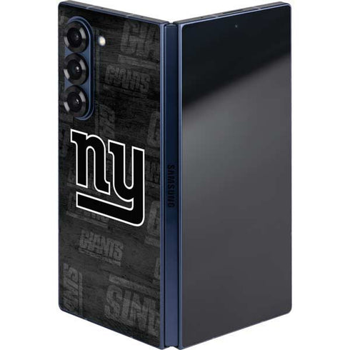 NFL New York Giants Black & White Galaxy Z Fold6 Skin