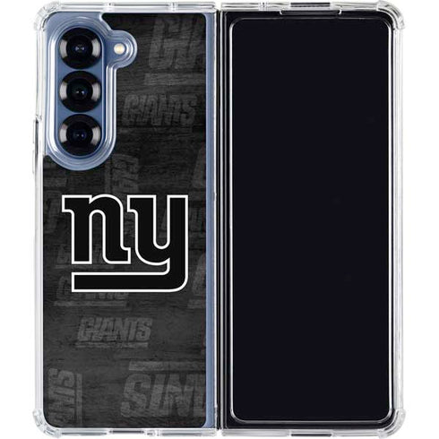 NFL New York Giants Black & White Galaxy Z Fold7 Clear Case