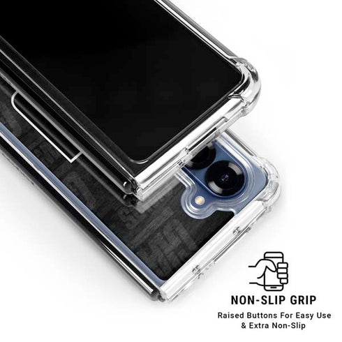 NFL New York Giants Black & White Galaxy Z Fold7 Clear Case