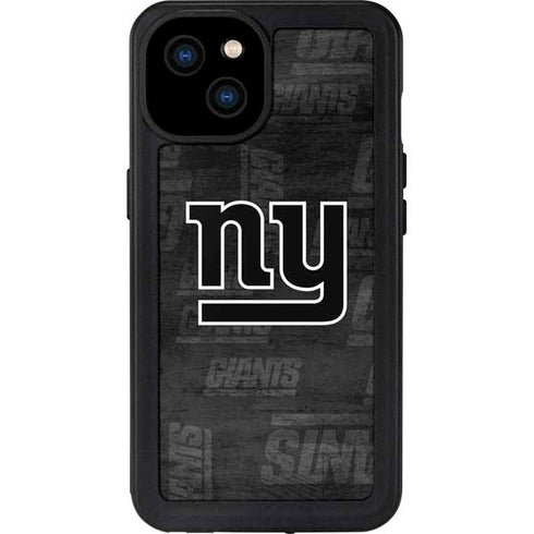 NFL New York Giants Black & White iPhone 15 Plus Waterproof Case