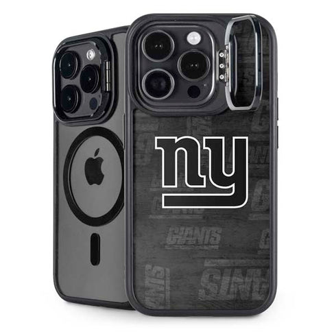 NFL New York Giants Black & White iPhone 15 Pro Max Kickstand Case
