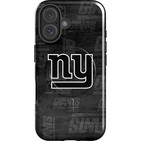 NFL New York Giants Black & White iPhone 16 Magsafe Impact Case