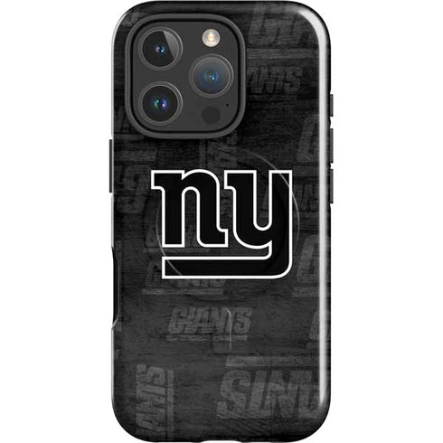 NFL New York Giants Black & White iPhone 16 Pro Magsafe Impact Case