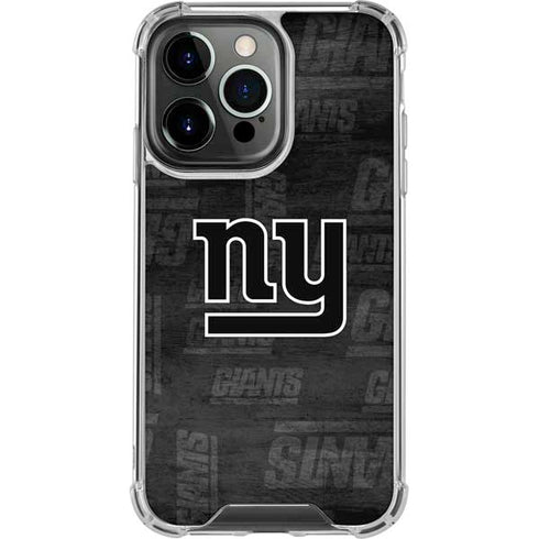NFL New York Giants Black & White iPhone 16 Pro Max Clear Case