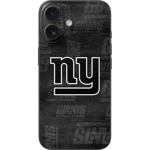 NFL New York Giants Black & White iPhone 16 Skin