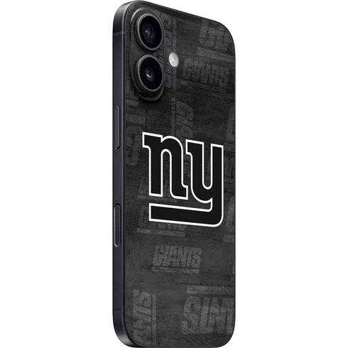 NFL New York Giants Black & White iPhone 16 Skin