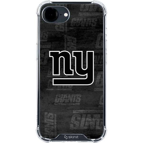 NFL New York Giants Black & White iPhone 16e Clear Case