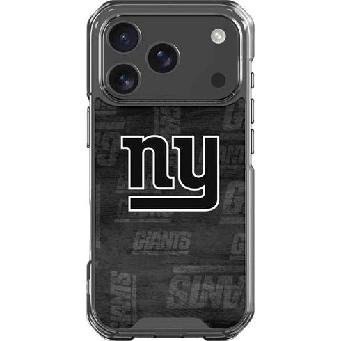 NFL New York Giants Black & White iPhone 17 Pro Clear Case