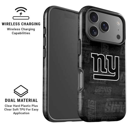 NFL New York Giants Black & White iPhone 17 Pro Magsafe Impact Case