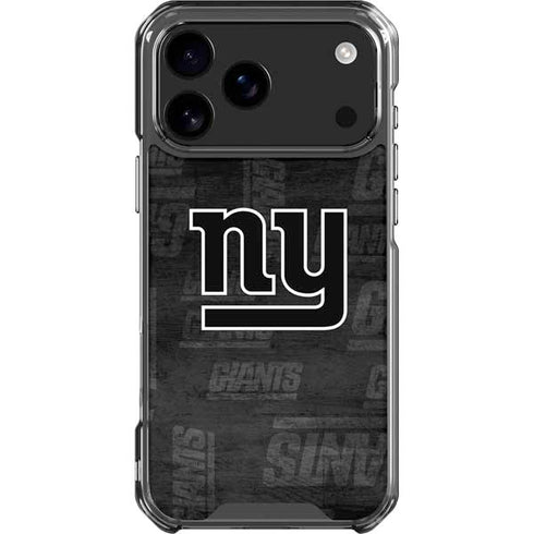 NFL New York Giants Black & White iPhone 18 Pro Max Clear Case