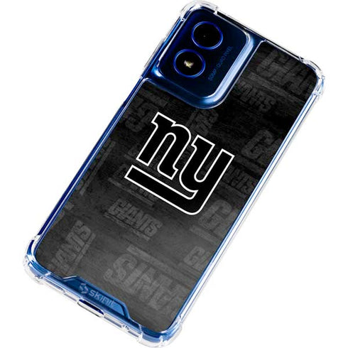 NFL New York Giants Black & White Moto G 5G (2024) Clear Case