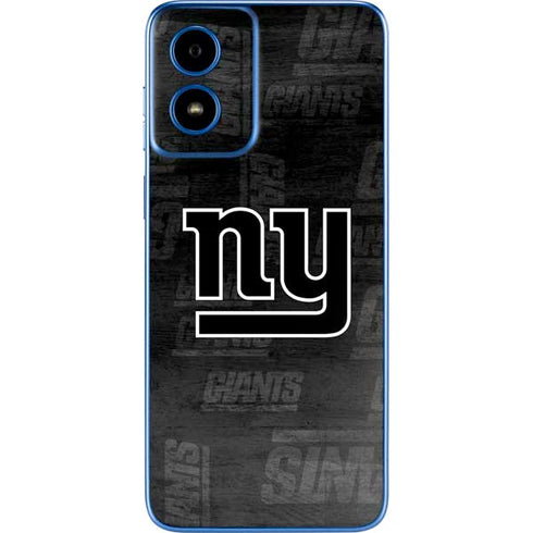 NFL New York Giants Black & White Moto G Play 4G (2024) Skin