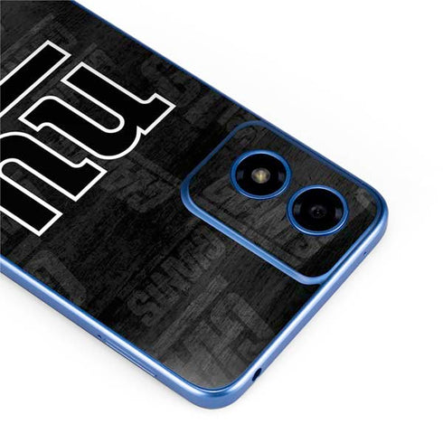 NFL New York Giants Black & White Moto G Play 4G (2024) Skin