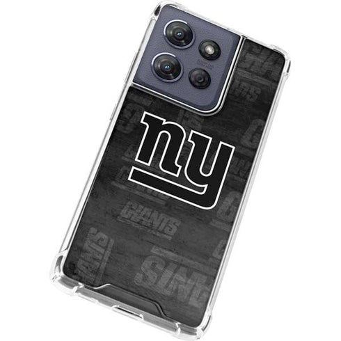 NFL New York Giants Black & White Moto G Stylus 5G (2025) Clear Case