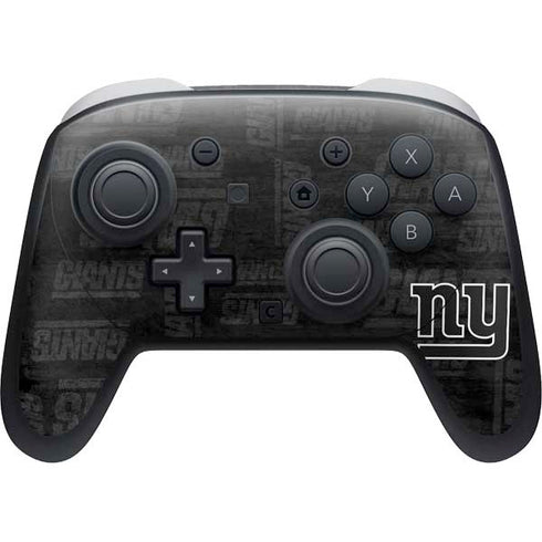 NFL New York Giants Black & White Nintendo Switch 2 (2025) Pro Controller Skin