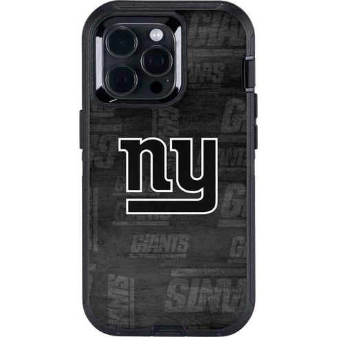 NFL New York Giants Black & White Otterbox Defender iPhone Skin