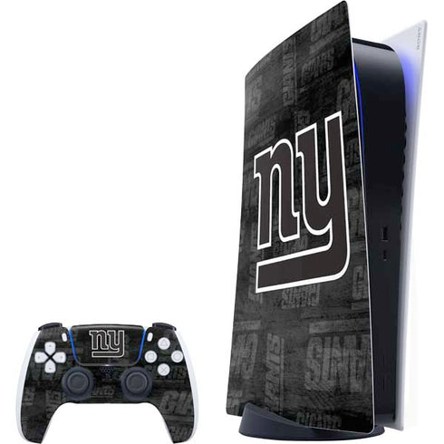 NFL New York Giants Black & White PlayStation PS5 Skins