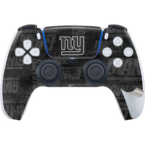 NFL New York Giants Black & White PS5 Pro Bundle Skin