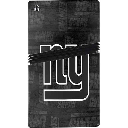 NFL New York Giants Black & White PS5 Pro Console Skin