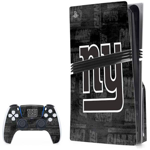 NFL New York Giants Black & White PlayStation PS5 Skins