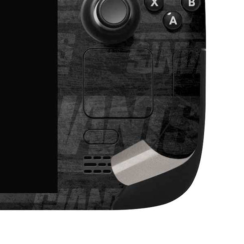 NFL New York Giants Black & White Steam Deck Handheld Gaming Computer OLED Skin